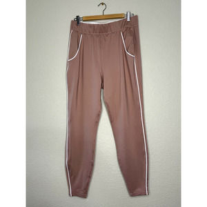 Gymshark Recess Joggers Athletic Pants Womens Size LARGE Stretch Muave Pink